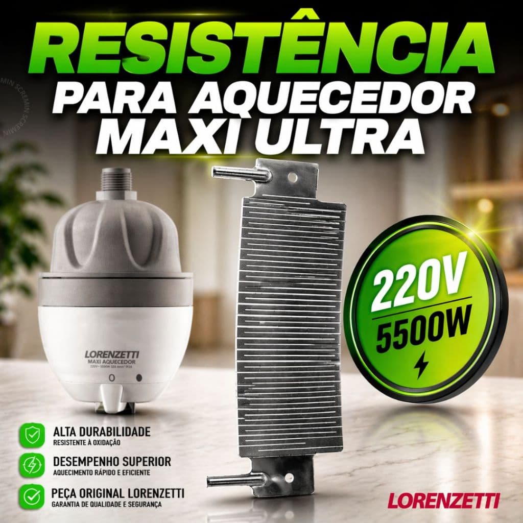 Resistência Aquecedor Maxi Ultra Lorenzetti 220V 5500W