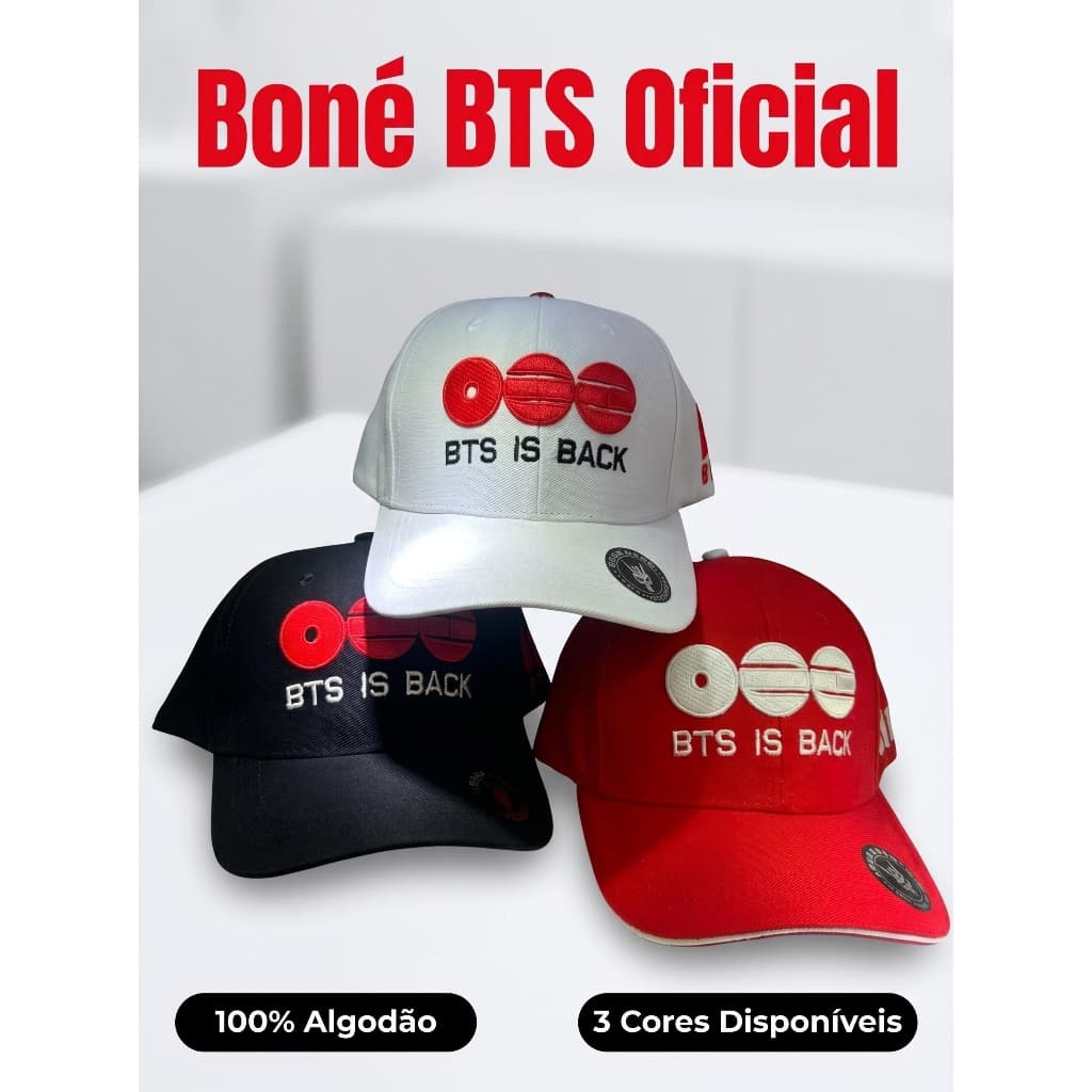 Boné BTS Aba Curva Regulagem Adultos Adultos