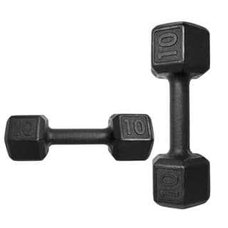 Par de Halter Sextavado 10kg Pintado – Antideslizante Academia Fitness
