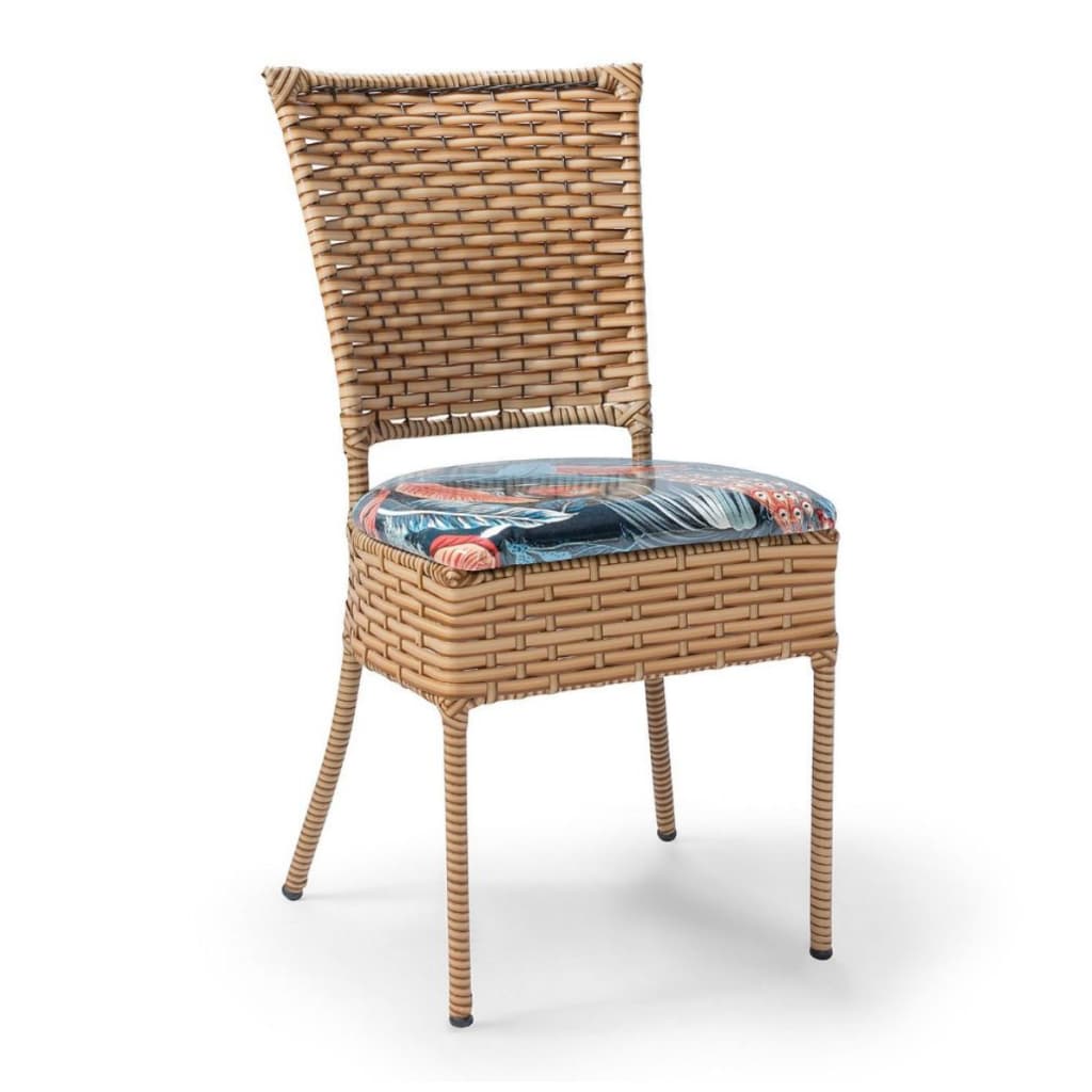 Cadeira Área Gourmet Sala De Estar Junco Sintético Impermeável Resistente Durável Artesanal Reforçado Descanso Valinhos
