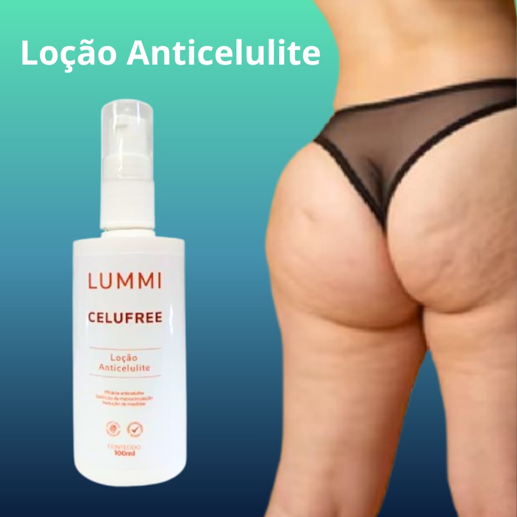 Creme Anticelulite Celufree 100ml Loção Redutora Celulite Ação Profunda Uso Diário Rápida Absorção