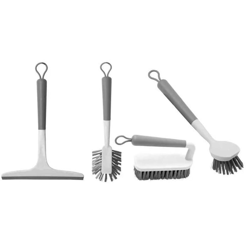 Kit Acessórios de Limpeza Geral Escovas Rodo Multiuso Flow Premium Banheiro Lavanderia - Ou
