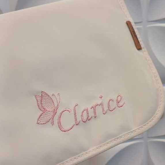Trocador de Fraldas Portátil para Bebe 65cm x 38cm Impermeável Personalizado com nome