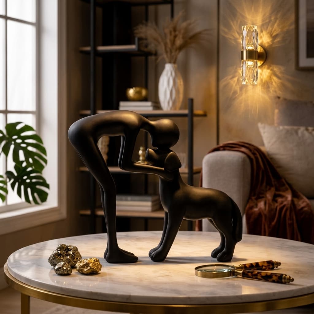 Decoração Cachorro Estátua De Pet Escultura Para Sala Casa 9 Cm Decoração Cachorro Animais