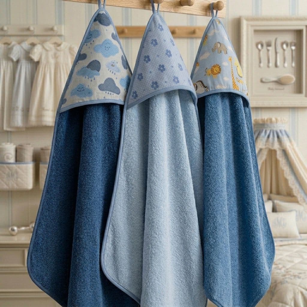 Kit 3 Toalhas Bebê Luxo Capuz Forrado Fralda 100% Algodão Dupla Face Estampadas