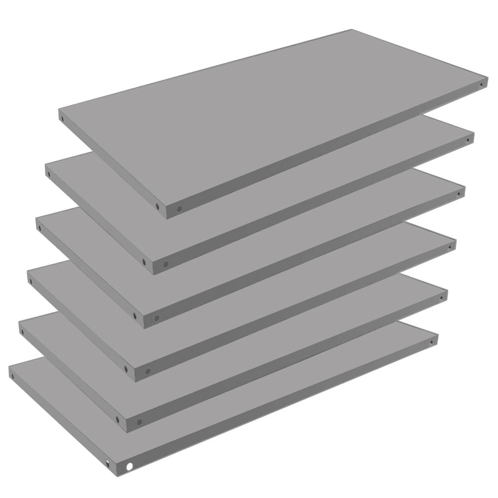 6 Bandejas De Aço Para Estante Armário 90X27Cm Multiuso Para Loja Estoque