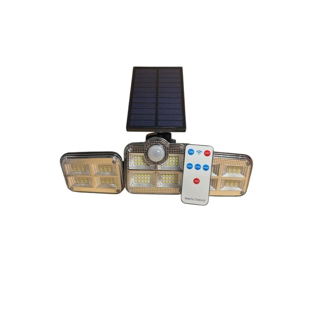 Luminária Solar Com Sensor De Movimento Lâmpadas 122leds