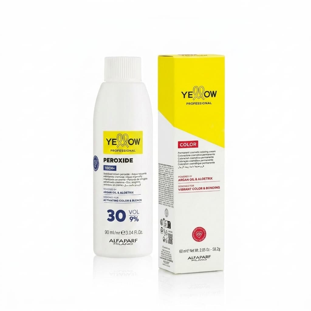Kit Yellow Coloração 8.4 Louro Claro Cobre 60ml + Água Oxigenada 30vol 90 ml