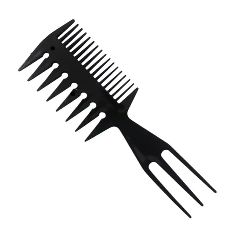 Pente Garfo 3 Funções Black Power Para Cabelo Afro E Cacheado Penteado Profissional Pente Jacaré