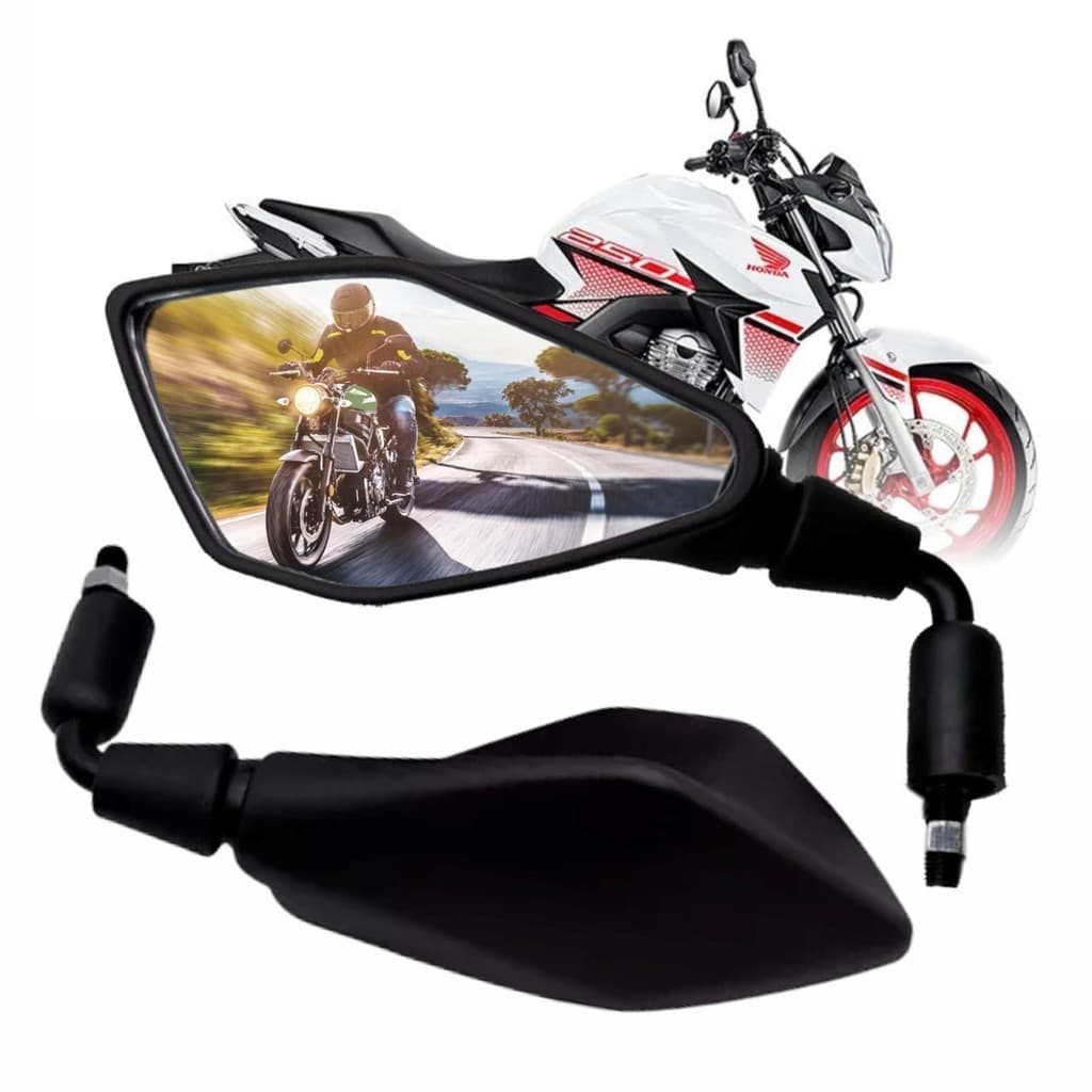 Retrovisor Moto Reembalado Rosca Honda Z400 F800 Titan 160 Biz Haste 90º Econômico
