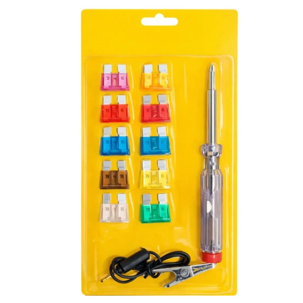 Chave De Teste Automotivo Kit Fusível Teste De Tensão