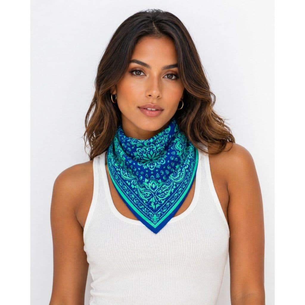 Lenço Feminino Sedinha 70x70cm – Estampado bandana, Corte a Laser, Moda,Para Pescoço e Cabeça