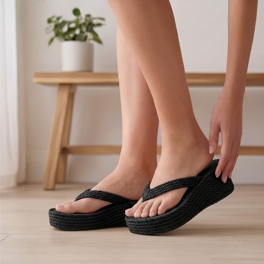 Tamanco Feminino Plataforma Flatform Trançada Leveza Extrema Macio Dia A Dia