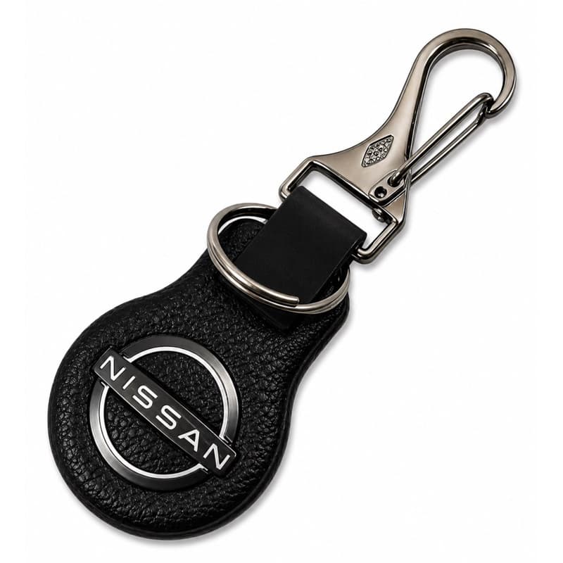 Chaveiro Mosquetão Automotivo Nissan com Logo em Alto Relevo Versa Kicks Frontier Sentra Kait
