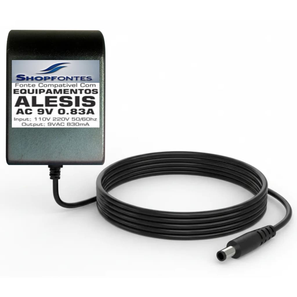 Fonte Carregador Para Alesis AC 9v 830ma M-eq 230 Equalizer