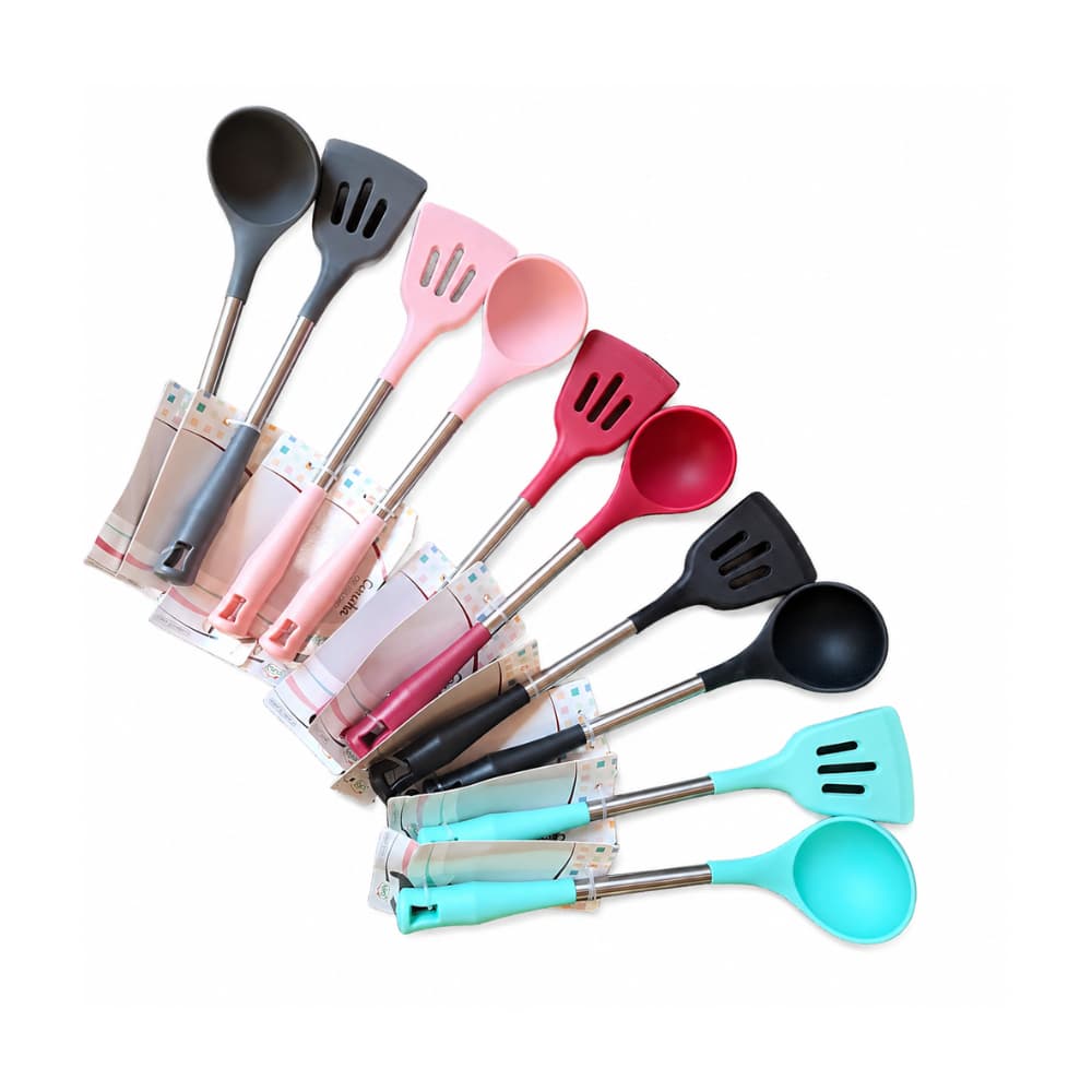 kit utensílios de cozinha de silicone 2 Peças Espatula e Concha