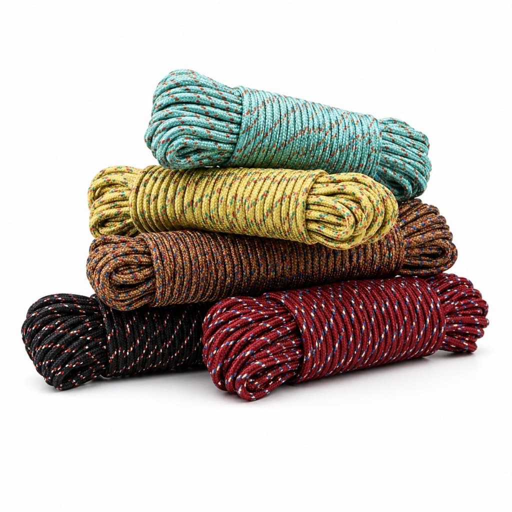 Corda Super Resistente 10/20 Metros Multicolorida Varal Quintal Lavanderia Amarração Geral em Nylon