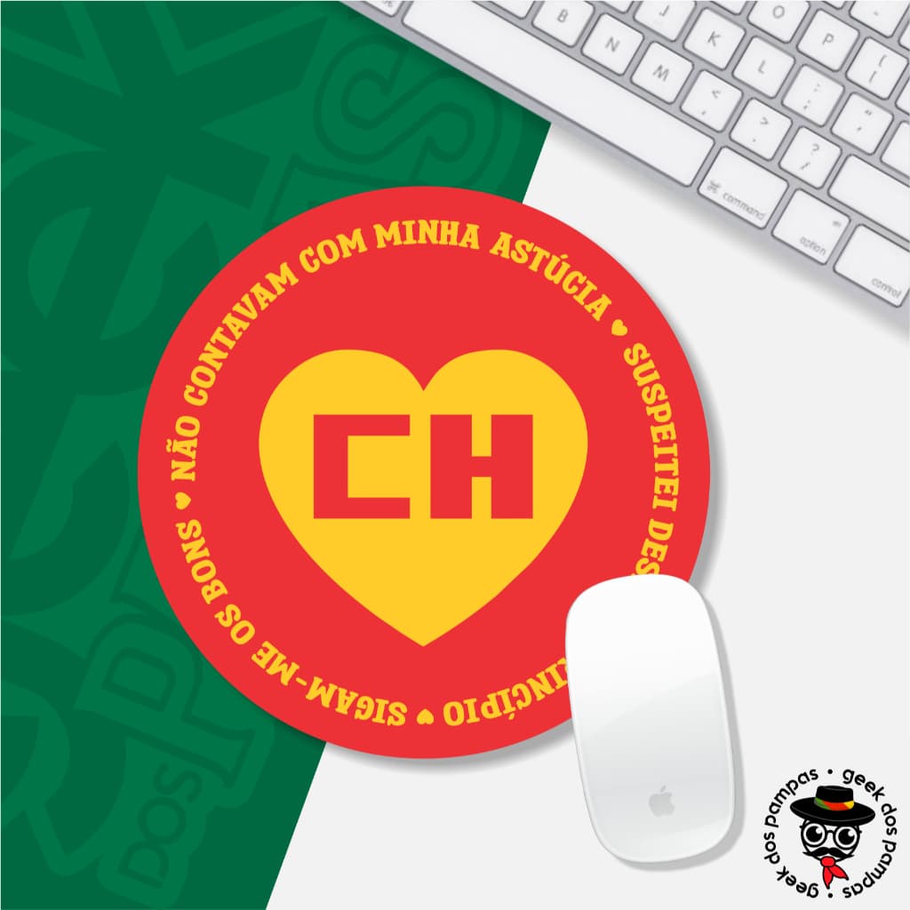 Mouse Pad Chapolin 20x20 Redondo Base Emborrachada Antiderrapante Gamer PC Notebook