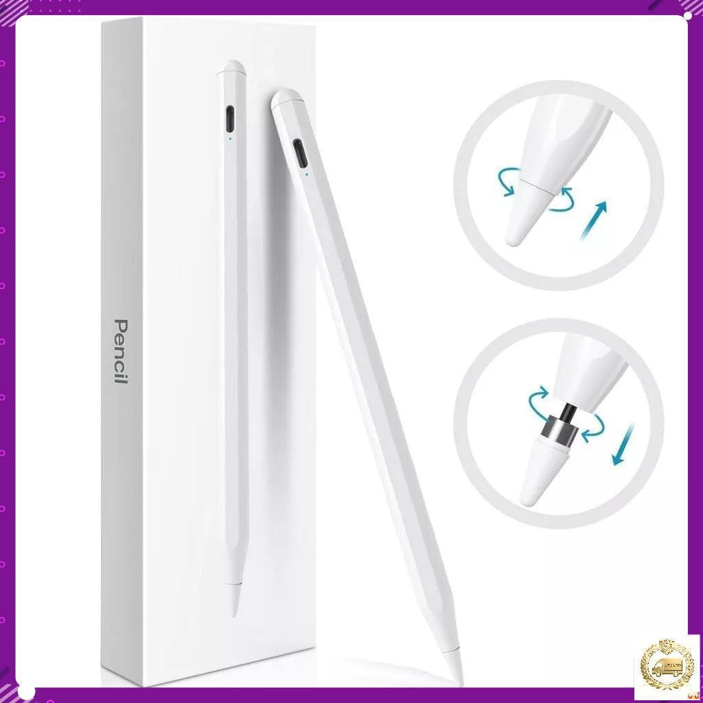 Caneta Touch para iPad, Palm Rejection, Carga USB-C, Fixação Magnética, Compatível  (Pro/Air/Mini)