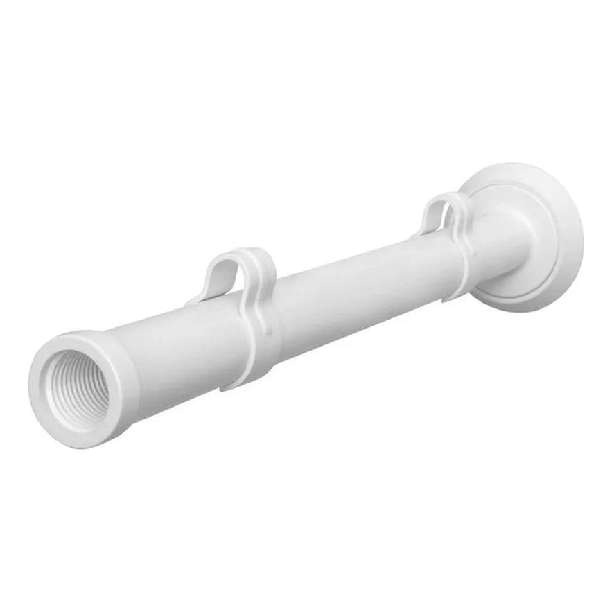 Cano reforçado 30cm P/ Ducha Chuveiro 1/2 Branco -fame