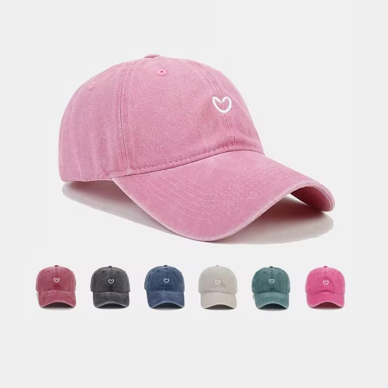 Boné Aba Curva Bulier Modas Jeans Old Desbotado Love Dad Hat Cor Rosa Tamanho Un Diversas Cores