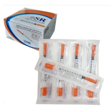 Seringa com Agulha de Insulina KIT com 30 un 01ml 8x0,30mm SR