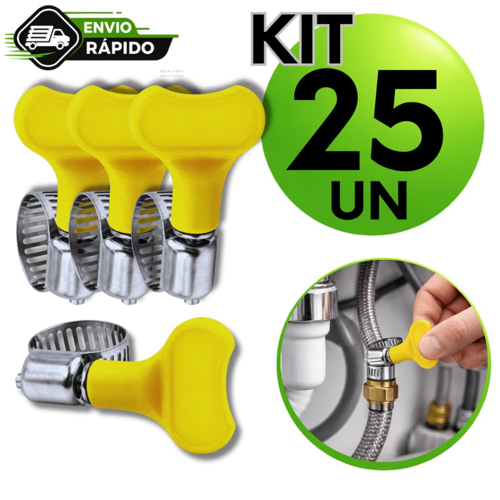 Kit  Abraçadeira Aço Com Borboleta Reforçada Mangueira Gás Jardim Americana Abraçadeiras Barato
