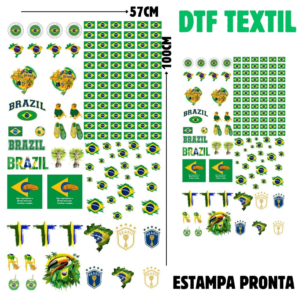 Aplique Termocolante DTF Textil Estampa Para Tecidos e Camisetas Artes Pronta 6060-74 Envio 24hs