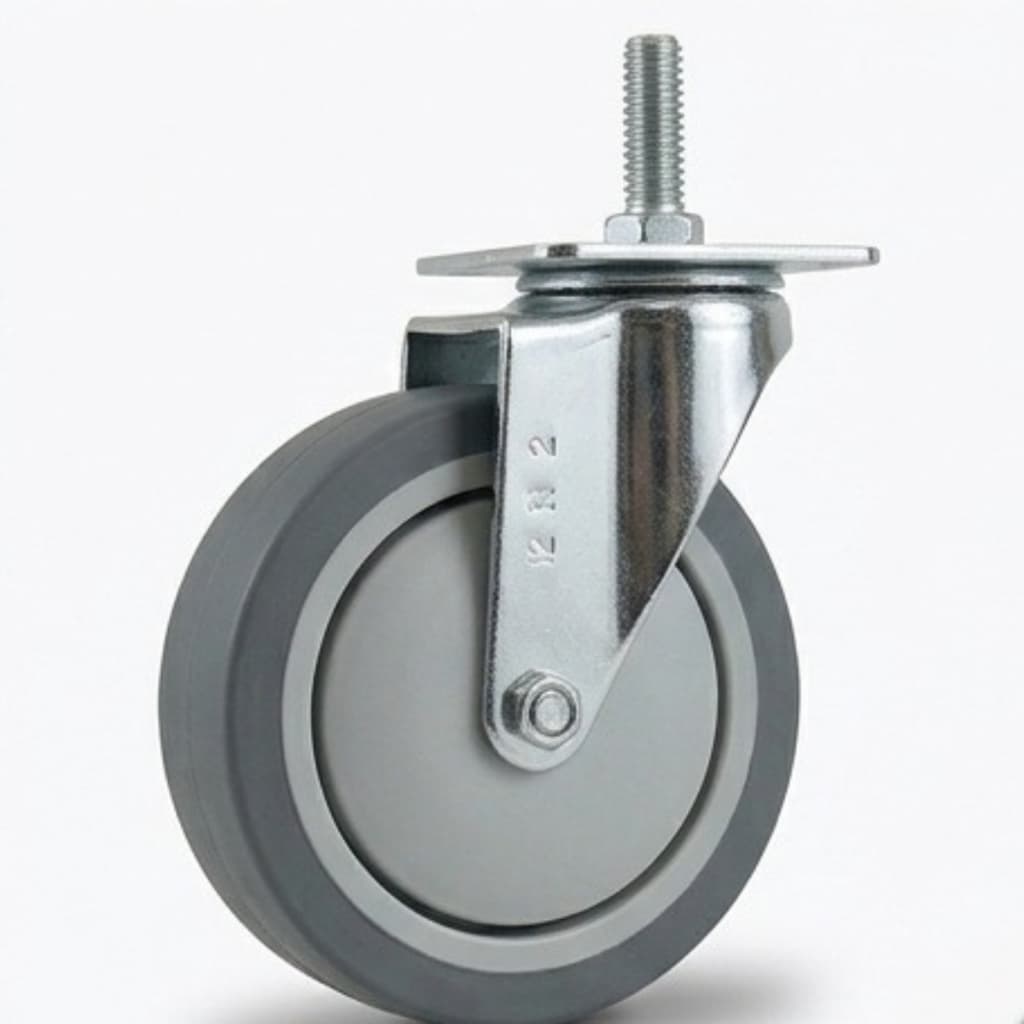 Roda Para Carrinho De Supermercado Rodizio Z&a Tpr 412 Cinza