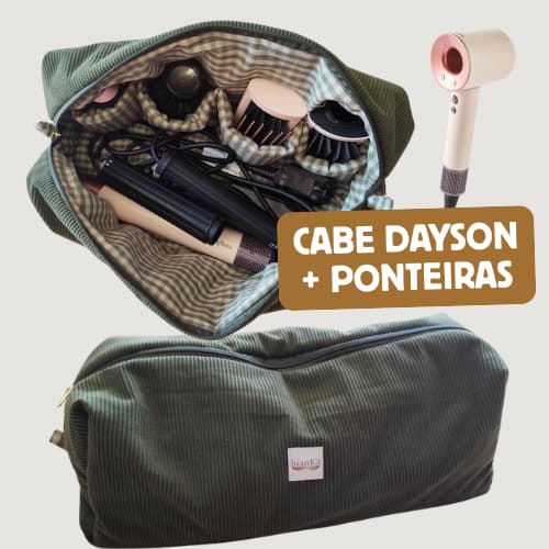 Necessaire para  secador e modelador de cabelo 4 em 1 com Bolso Interno | Estojo Acolchoado