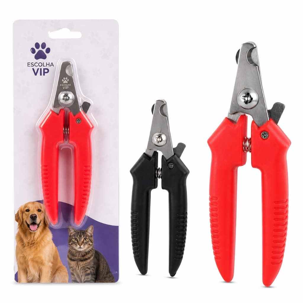 Cortador De Unha Pet Aço Inox Com Trava Cães Gatos