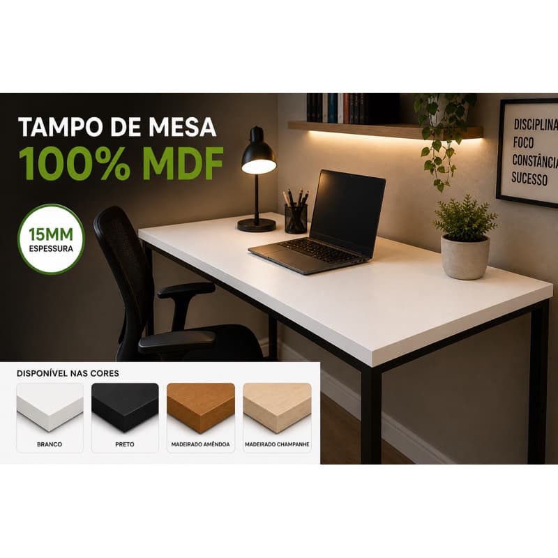 Tampo de Mesa MDF 100% 15mm Chapa de varias medidas  Alta Resistência Pronto Uso Premium