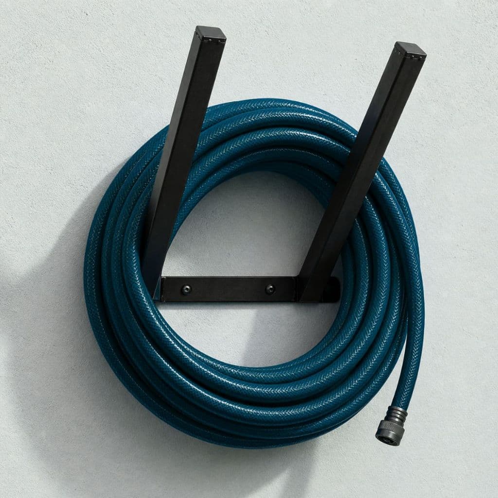 Suporte de mangueira de jardim enrolada na parede
