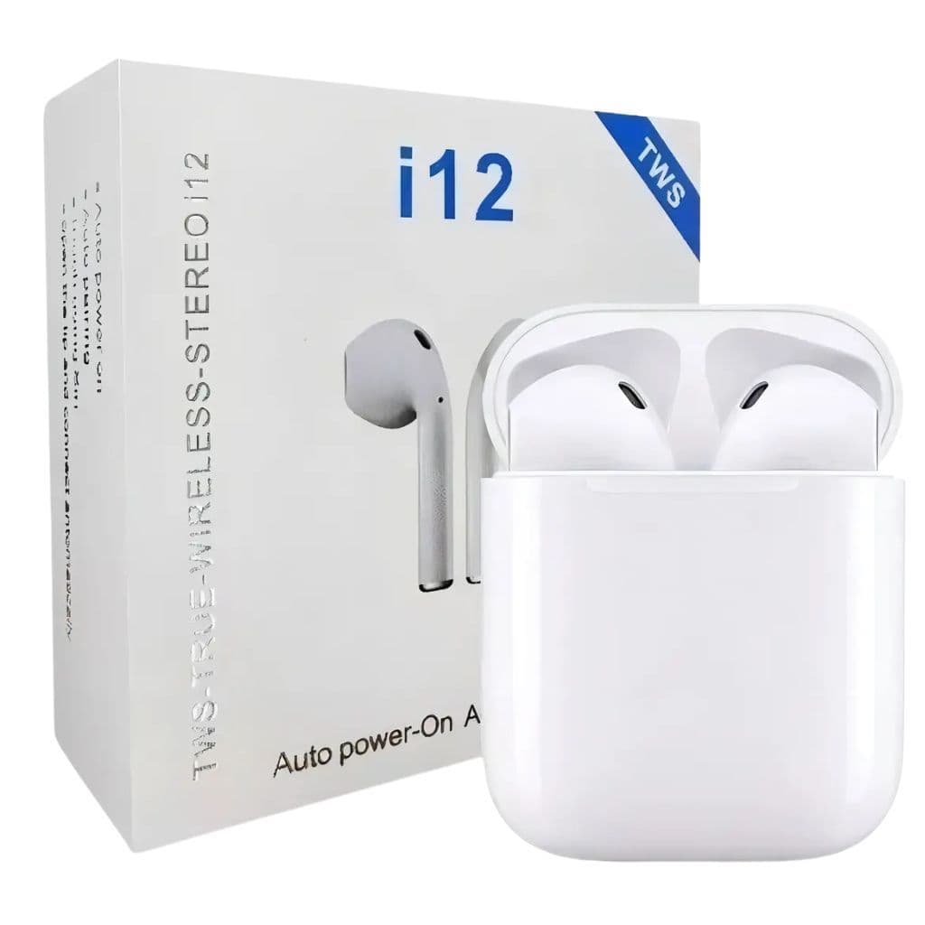 Fone Bluetooth i12 TWS Sem Fio Recarregável Touch Original - Envio Imediato Pronta Entrega