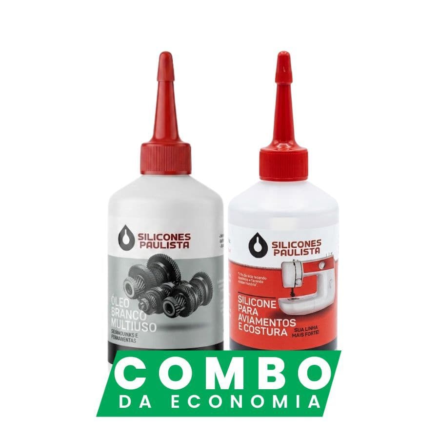 Kit Essencial Costura & Manutenção: Óleo Multiuso + Silicone para Aviamentos (100ml cada)