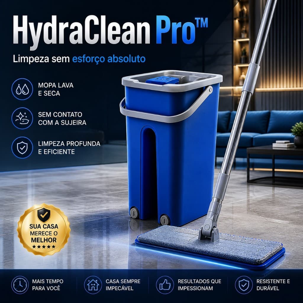 Mop Flat Limpeza Profunda Com Balde Separador Lava e Seca Casa Limpa Rápido