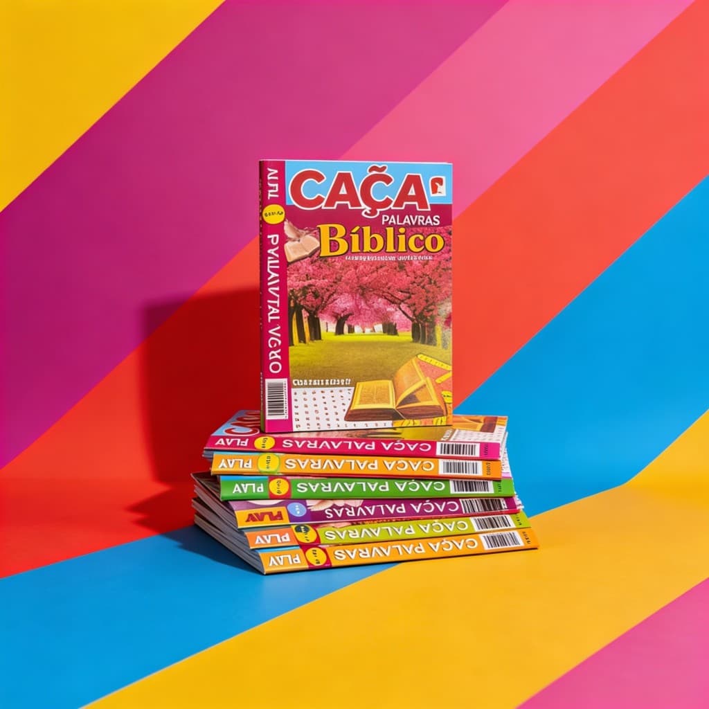 KIT 10 Revistas Caça-Palavras Bíblicos | Letras Grandes (Letrão) Cristo/Cristão