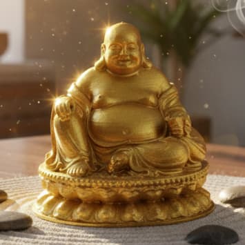Atraia Prosperidade e Harmonia para o seu Lar Buda da sorte e riqueza para atrair boas energias