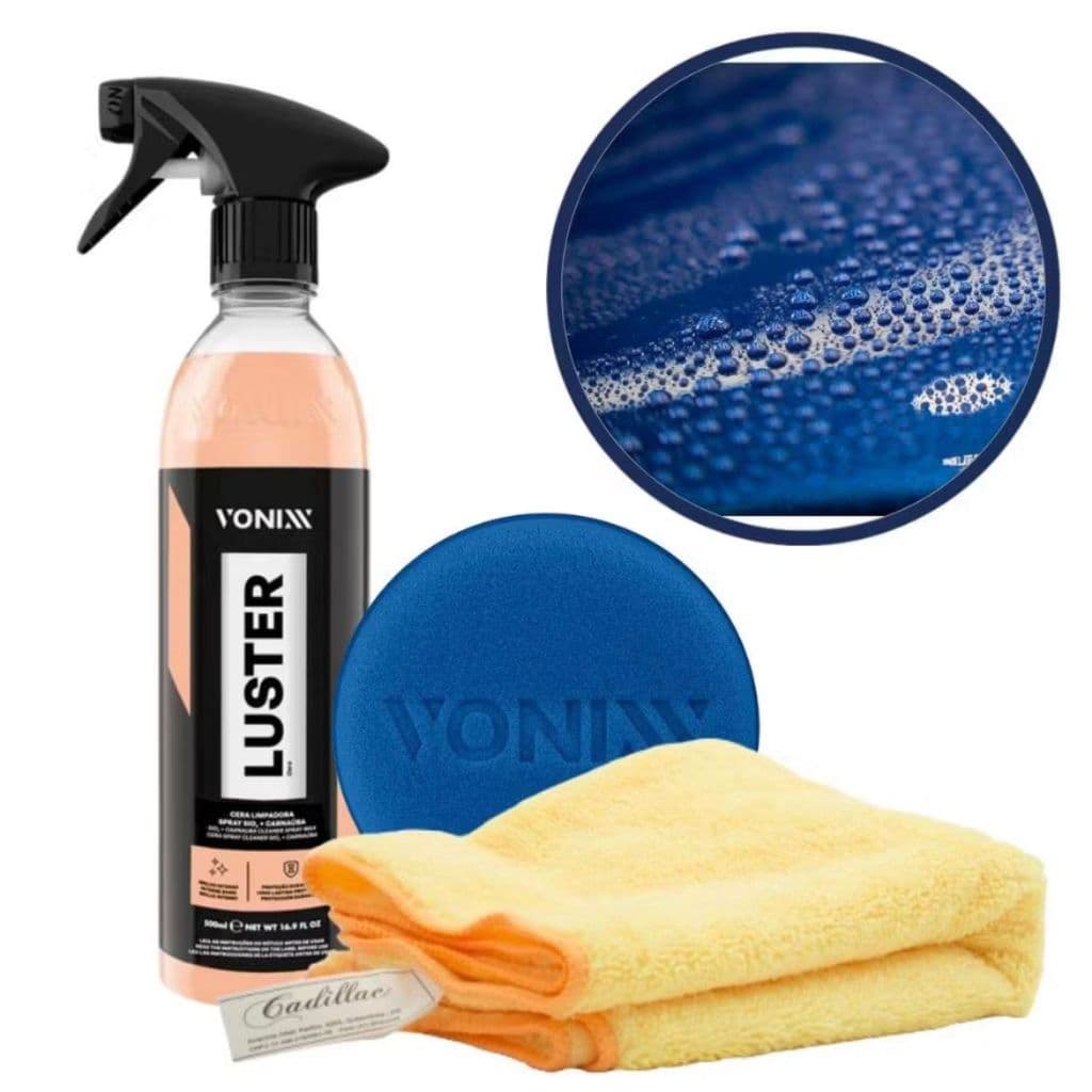 Cera Luster Vonixx Com microfibra Premium Spray Sio2 com Carnaúba