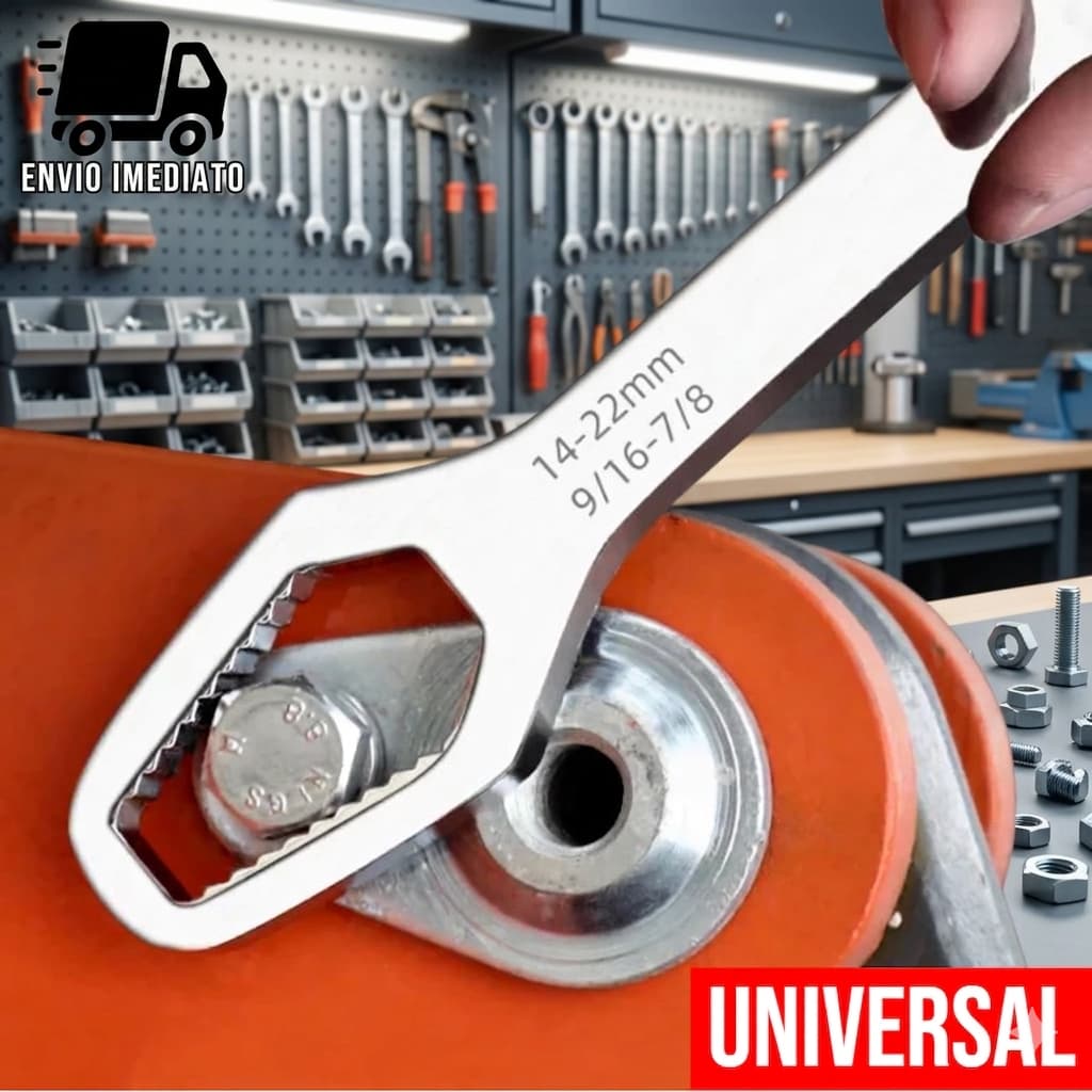 Chave de Boca Fixa Universal 8 A 22mm Aço Cabeça Dupla Ultra Resistente