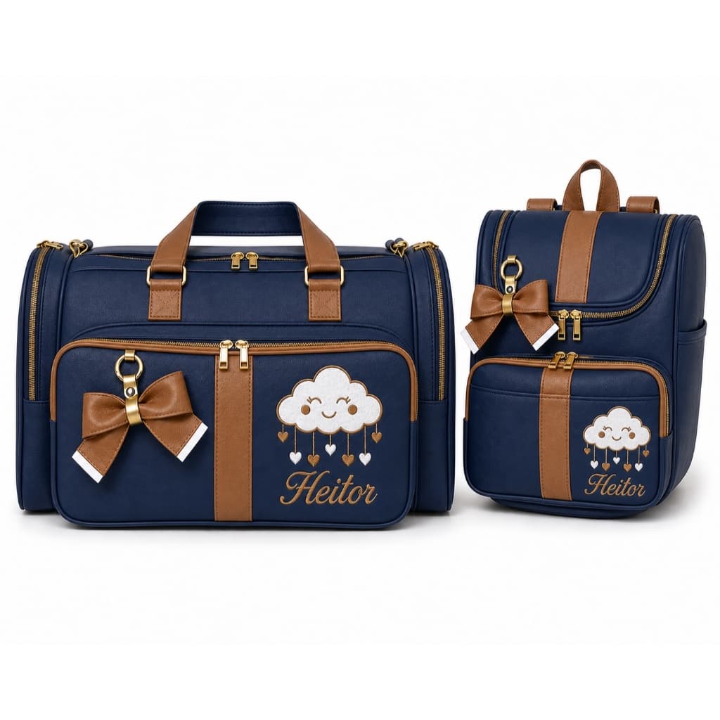 Kit Bolsas Maternidade Térmica e Impermeável Luxo Personalizada