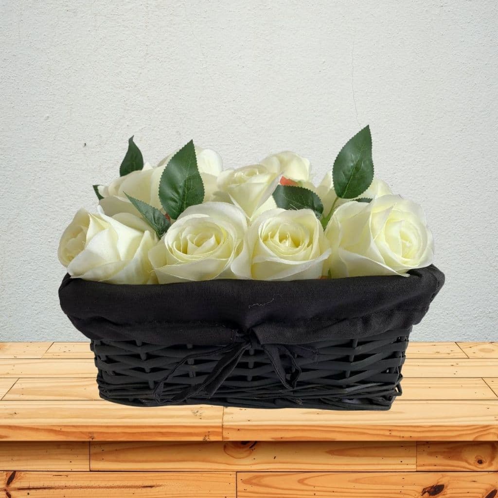 Flores Artificiais Branca 58cm Realista Premium Permanente Decoração e Presentes - ENVIO RÁPIDO