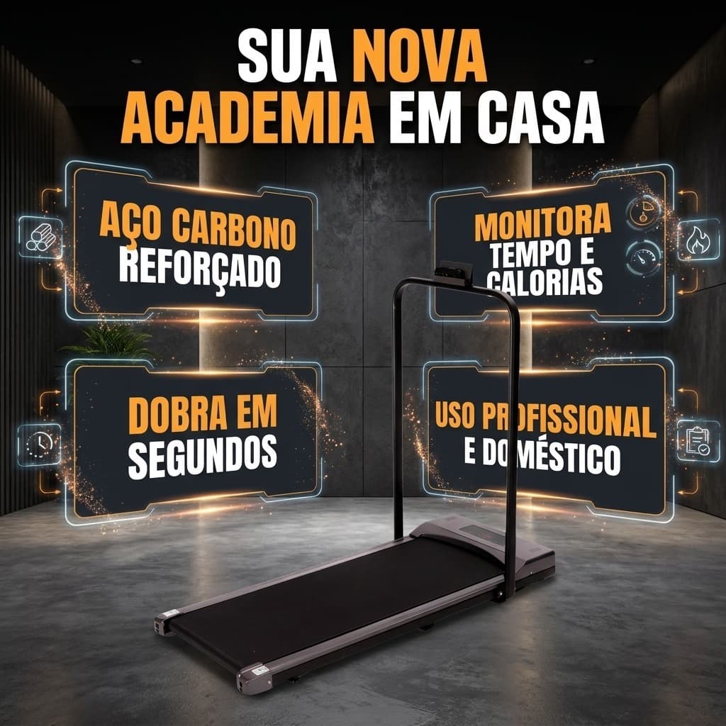 Esteira Elétrica Fitness Profissional 120kg Knakasaki Suporta Peso Academia Doméstica Envio Rápido