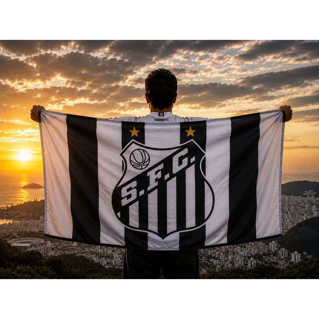 Bandeira do Santos 1,00x1,50 tecido torcida jogo time