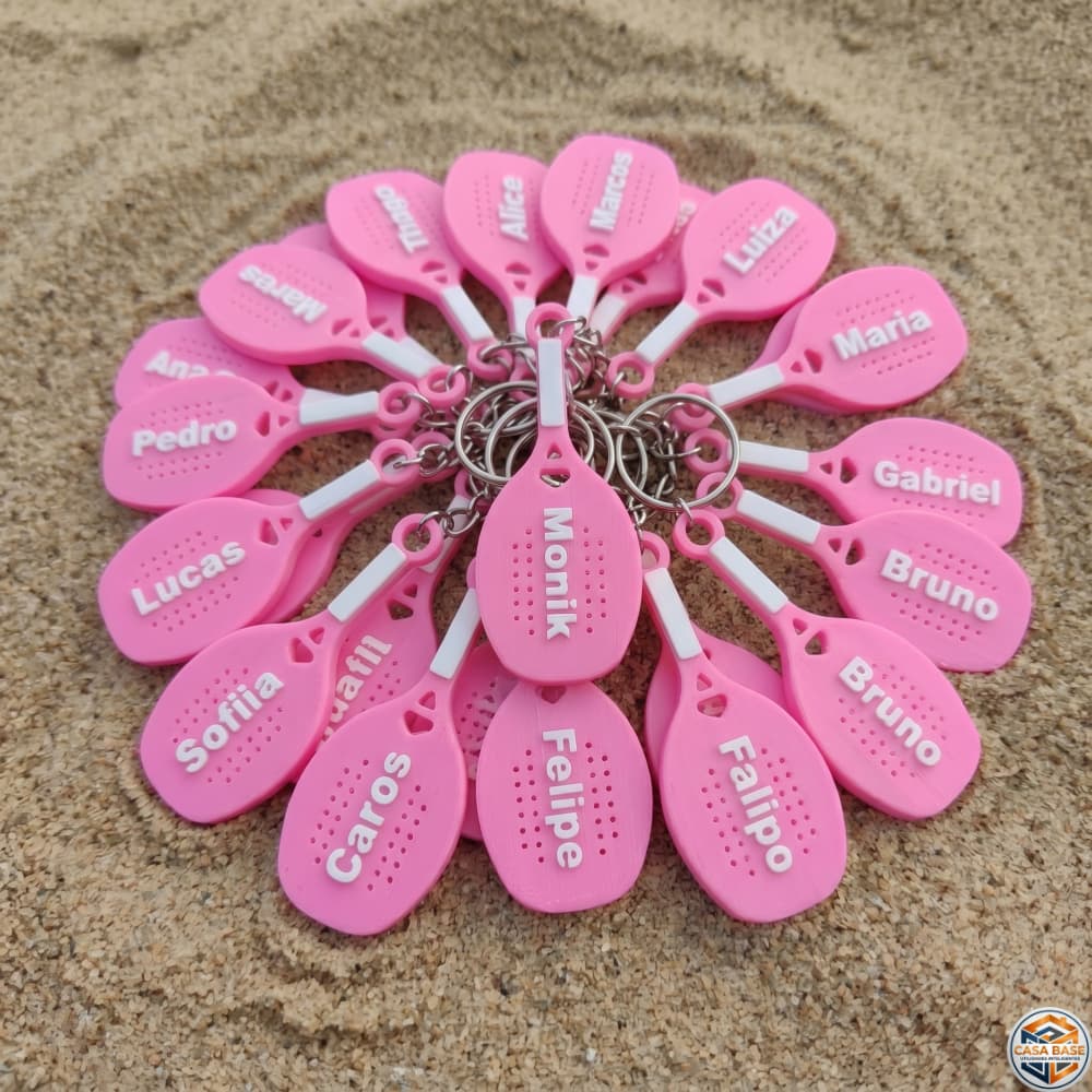 CHAVEIRO PERSONALIZADO NOME RAQUETE BEACH TENNIS/  TÊNIS /  PADDEL  / PICKLEBALL COLOQUE SEU NOME AQUI. PROMOÇÃO