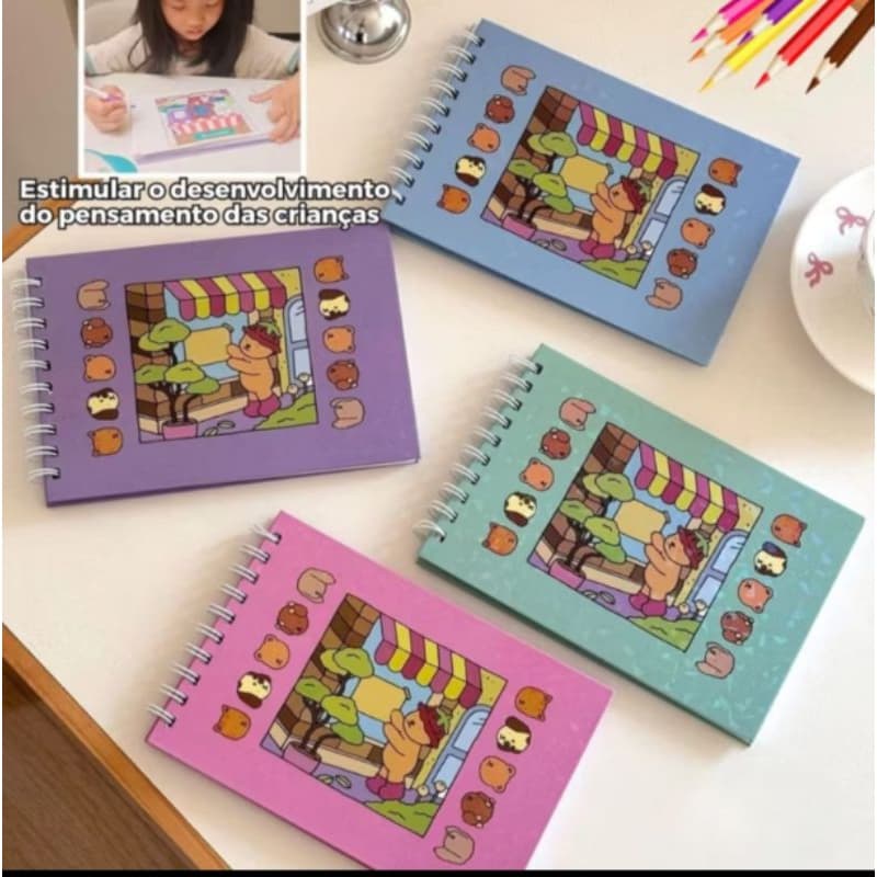 🎨 Livro de colorir estilo fofinho que virou febre! ✨