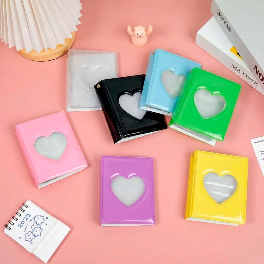 Álbum De Fotos Fotografia Coração Photocard Casamento Kpop Fichário Porta Cartão Decorativo Fofo A5