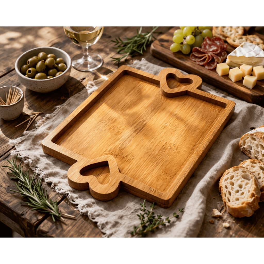 Petisqueira Tábua P/ Aperitivos Frios Retangular 3 Divisórias Presente Dia dos Pais Natal