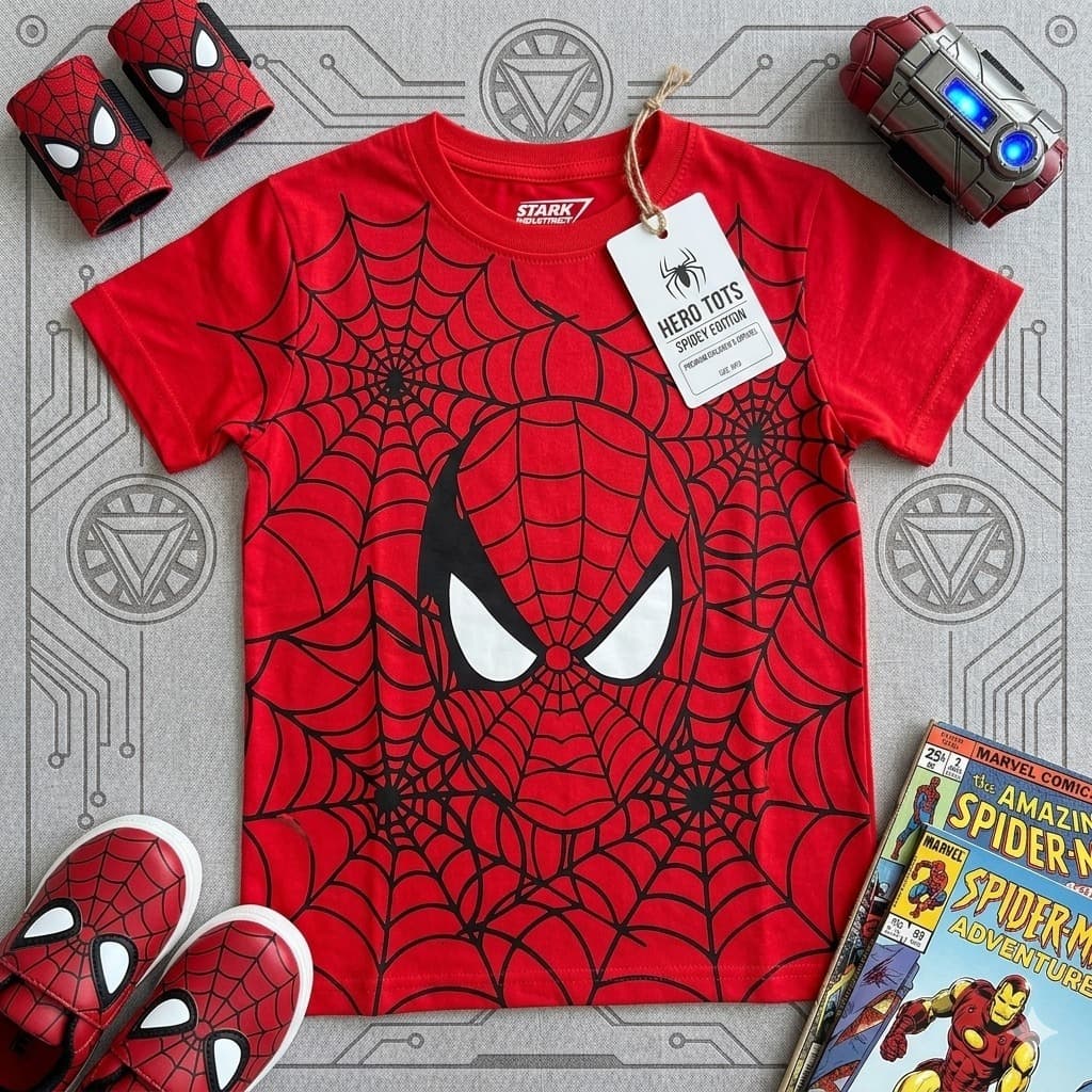 Camisa Menino Infantil Temático Homem Aranha Vermelho (AC)