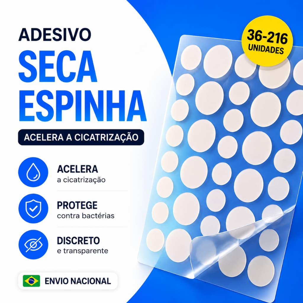 Adesivo Seca Espinha Hidrocolóide Transparente 36-216 unidades envio rápido